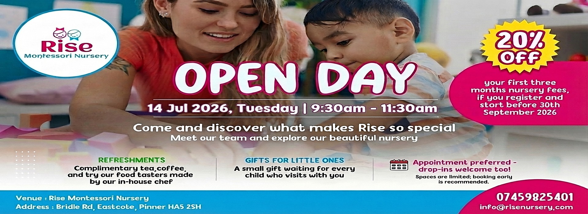 Rise Nursery Open day banner